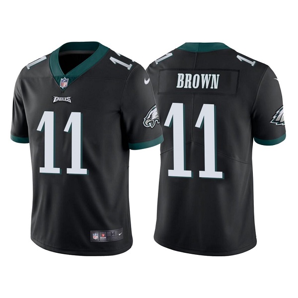 Men Philadelphia Eagles #11 Brown Black 2022 Nike Limited Vapor Untouchable NFL Jersey